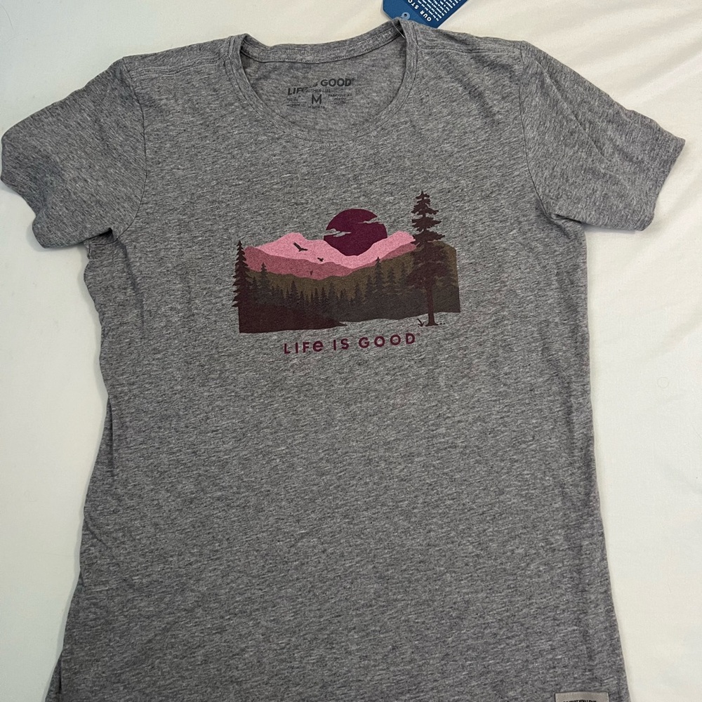 NWT Life Is Good Heather Gray Women's Tee